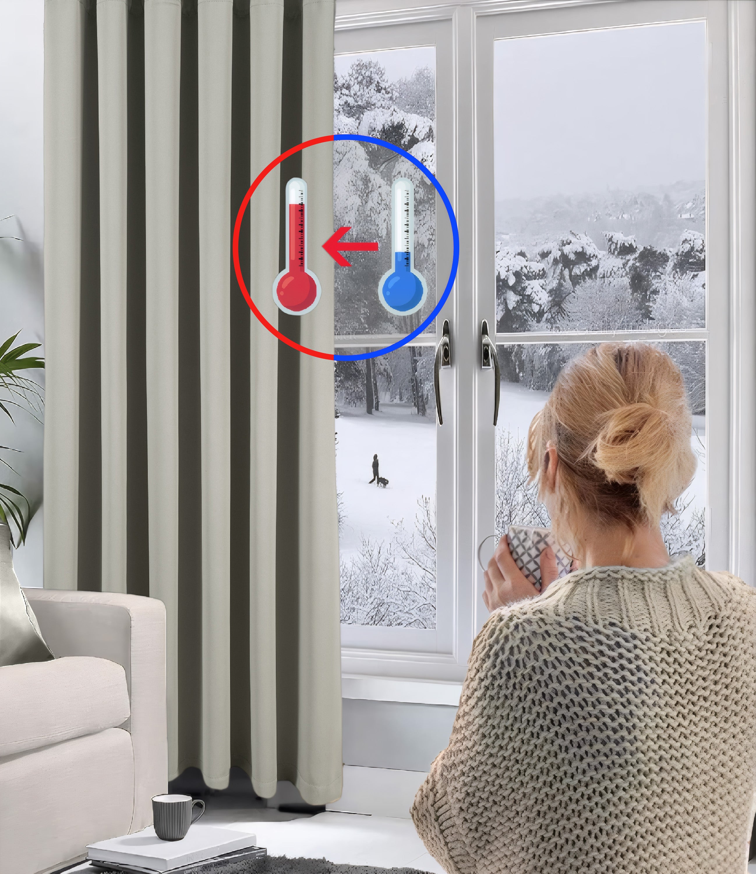 Silver Grey Blackout curtains Eyelet Ready Made Pair & 2 Tie Backs