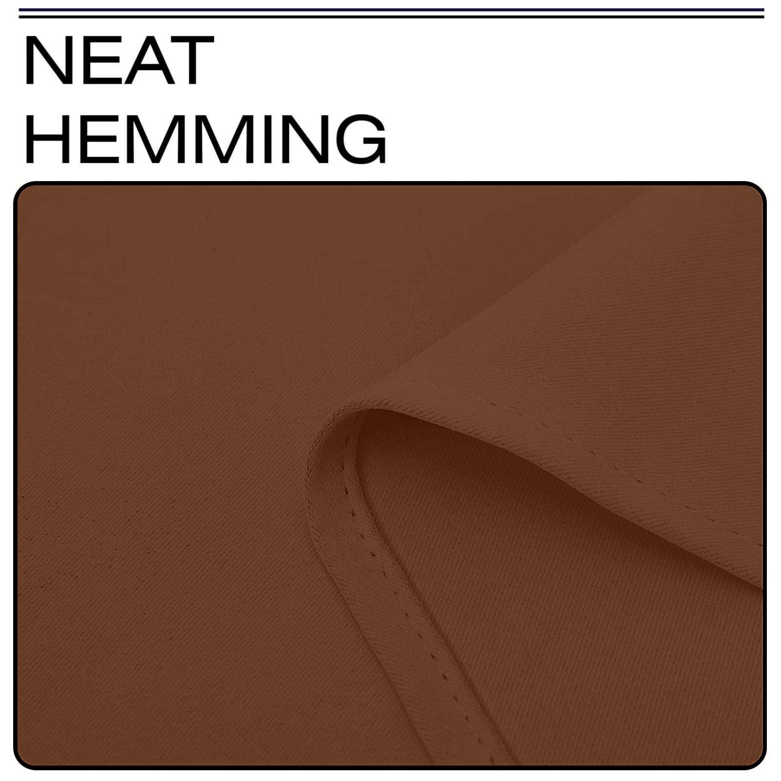 Brown Blackout curtains Eyelet Ready Made Pair & 2 Tie Backs