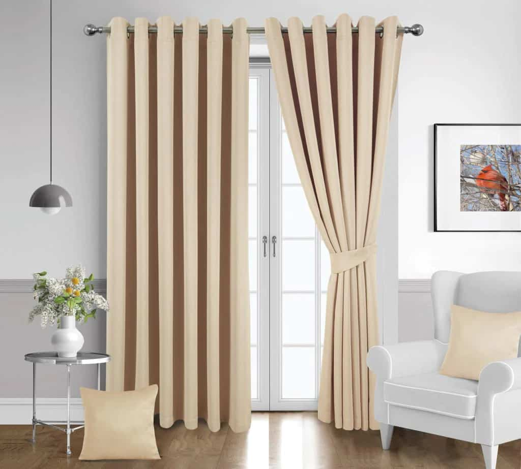 Cream blackout curtains