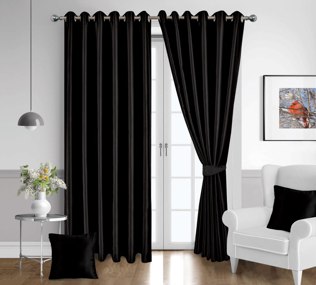 Milanocollections - Premium Blackout Readymade Eyelet & Pencil Pleat Curtains - 99% Light Blocking, Noise Reduction, Energy Efficient