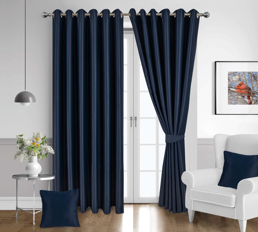 Milanocollections - Premium Blackout Readymade Eyelet & Pencil Pleat Curtains - 99% Light Blocking, Noise Reduction, Energy Efficient