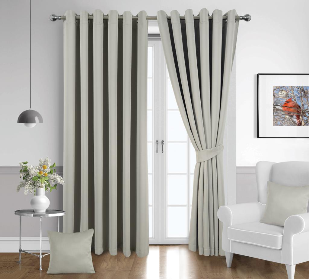 Milanocollections - Premium Blackout Readymade Eyelet & Pencil Pleat Curtains - 99% Light Blocking, Noise Reduction, Energy Efficient