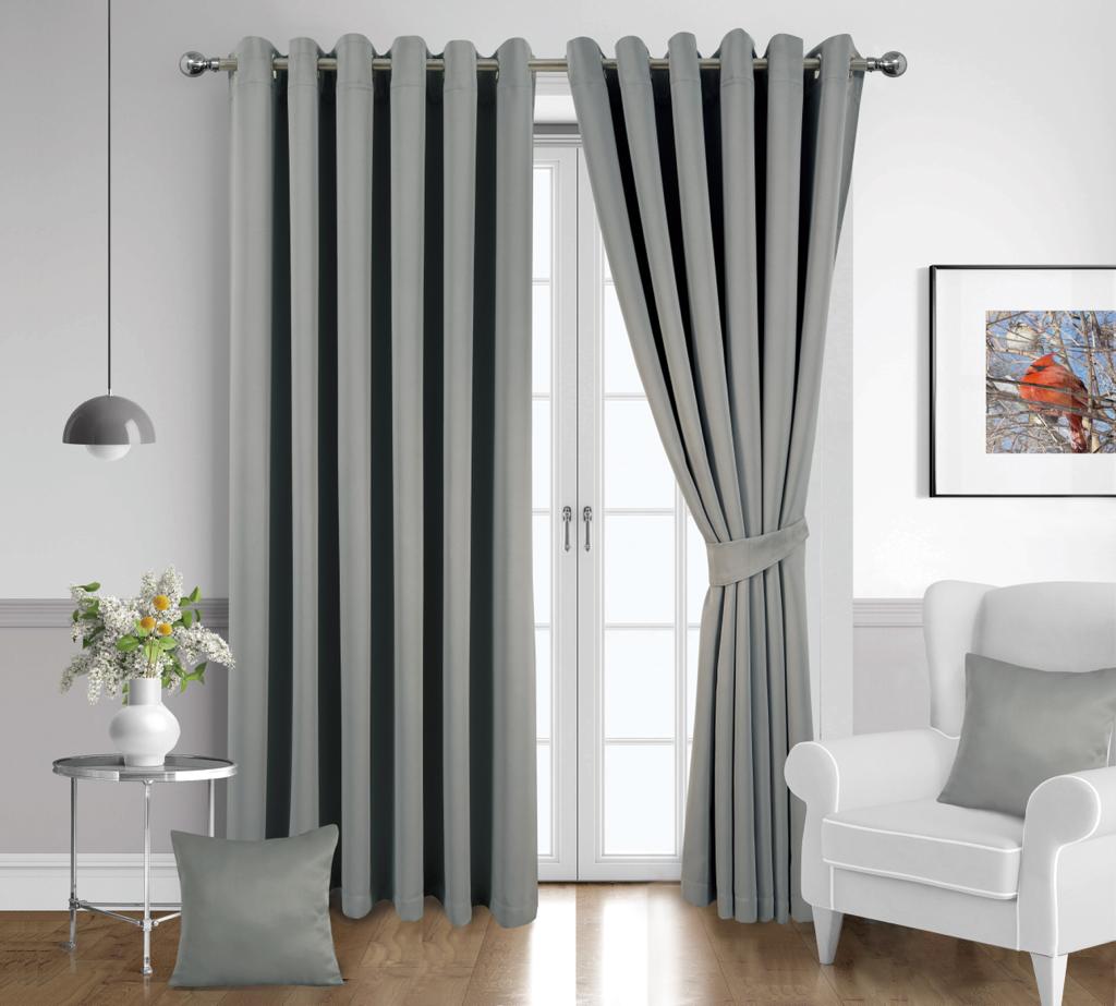 Milanocollections - Premium Blackout Readymade Eyelet & Pencil Pleat Curtains - 99% Light Blocking, Noise Reduction, Energy Efficient