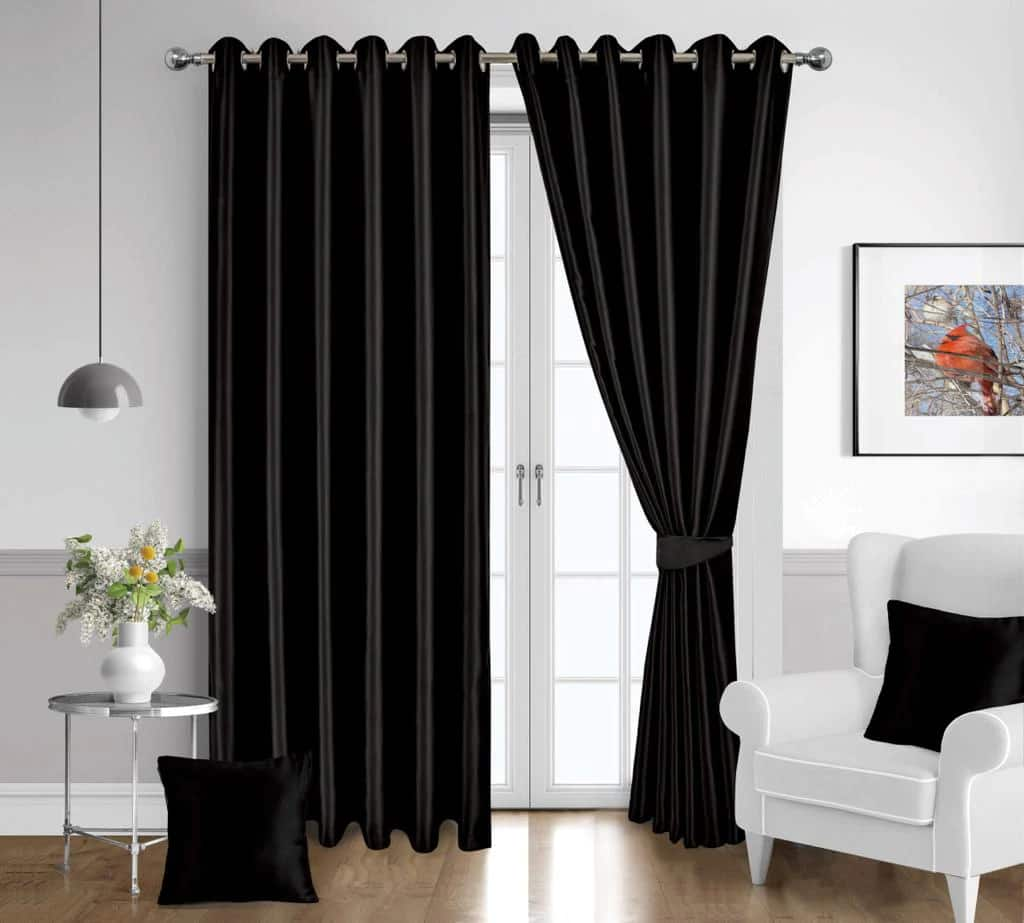 Black Blackout curtains