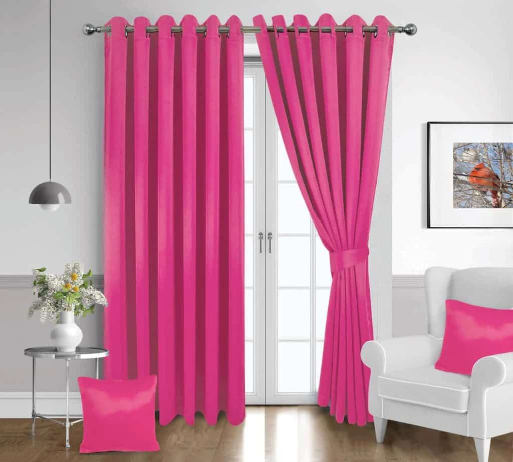 pink balckout curtains